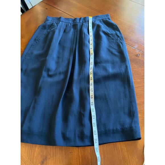 Liz Claiborne Collection Vintage Navy Blue Skirt Office Work Dressy Classic - Picture 5 of 8